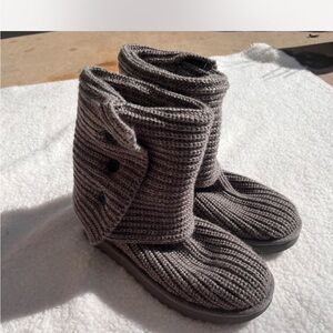 UGG Gray Knit Boots
